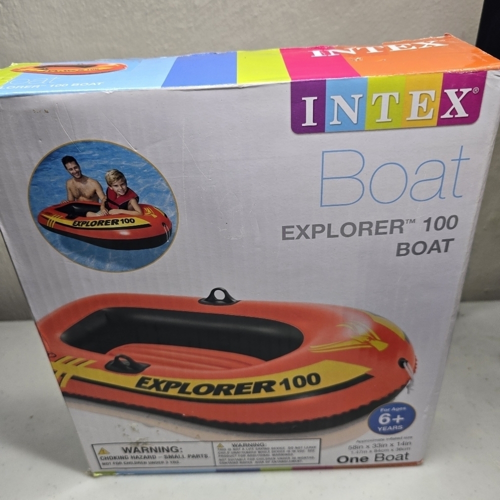 Intex Explorer 100 Inflatable Boat Ages 6+ - Picture 4 of 4
